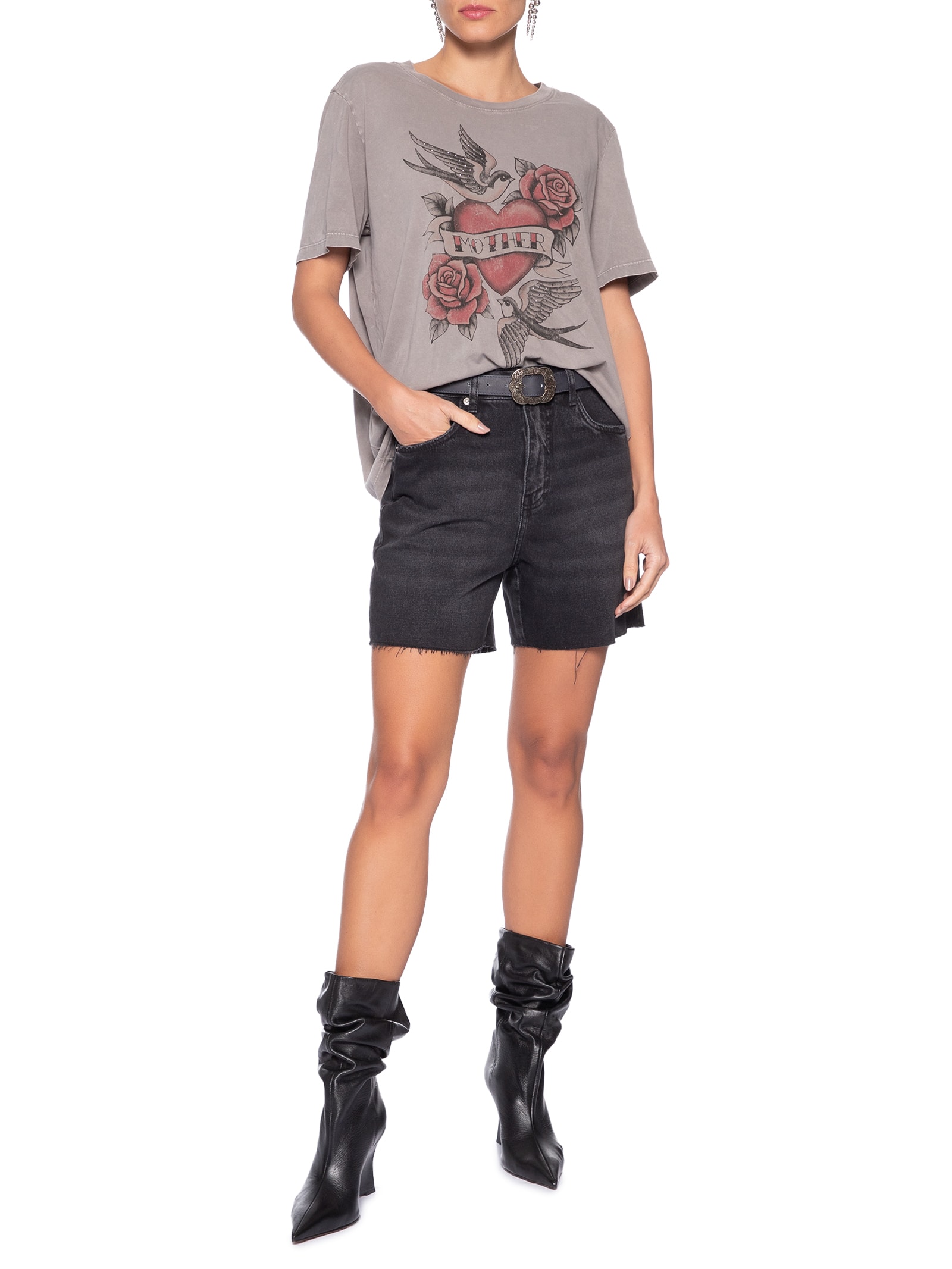 Camiseta Feminina Mother Cinza Maria Filó