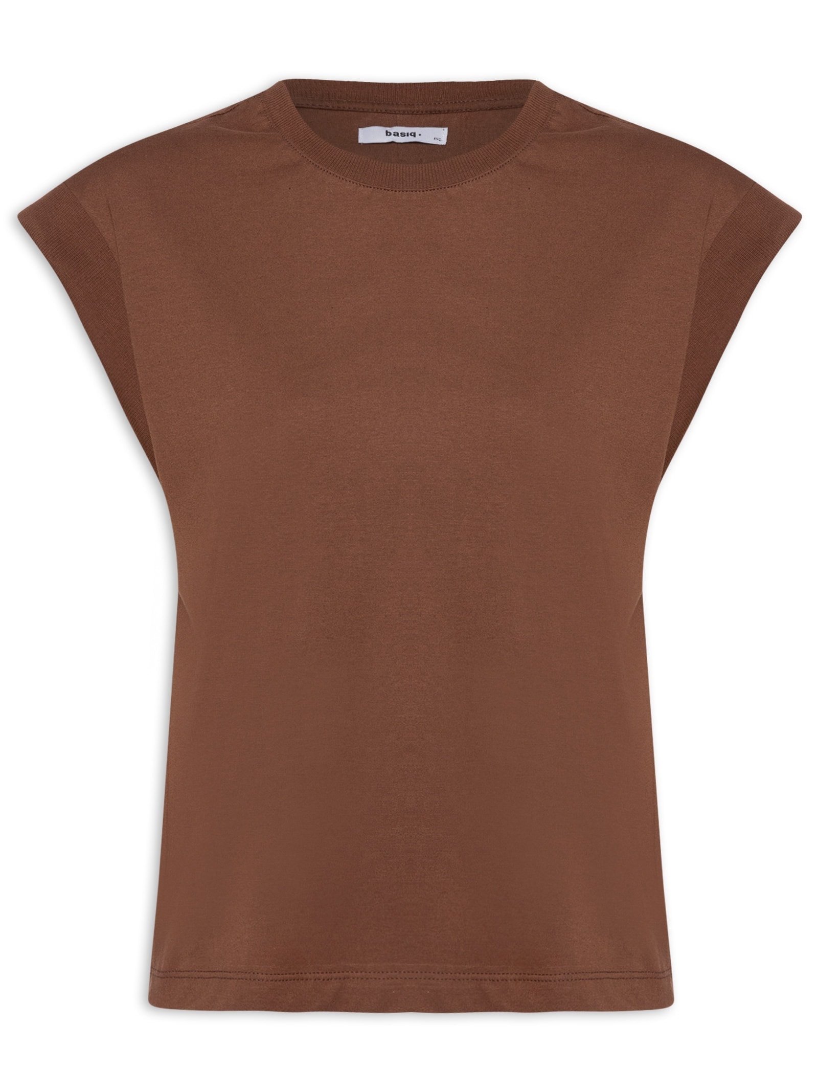 Camiseta Feminina Muscle Tee Marrom Basiq