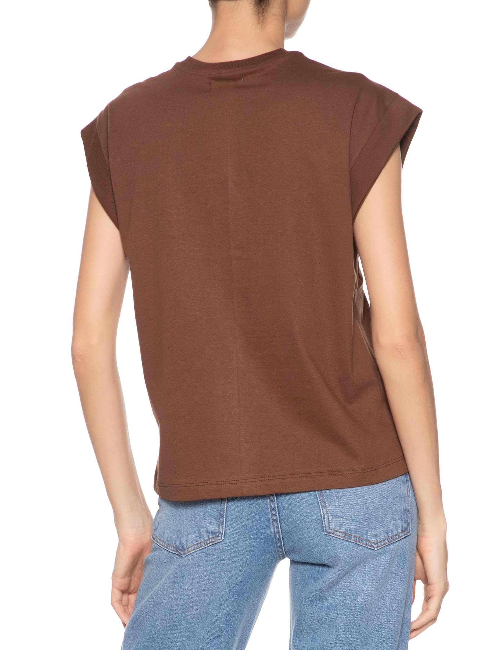 Camiseta Feminina Muscle Tee Marrom Basiq