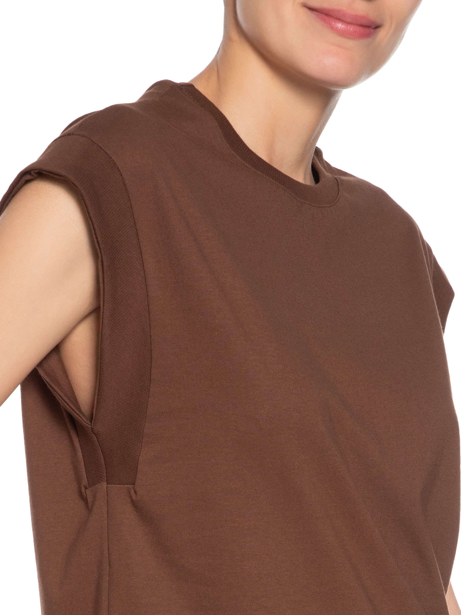 Camiseta Feminina Muscle Tee Marrom Basiq