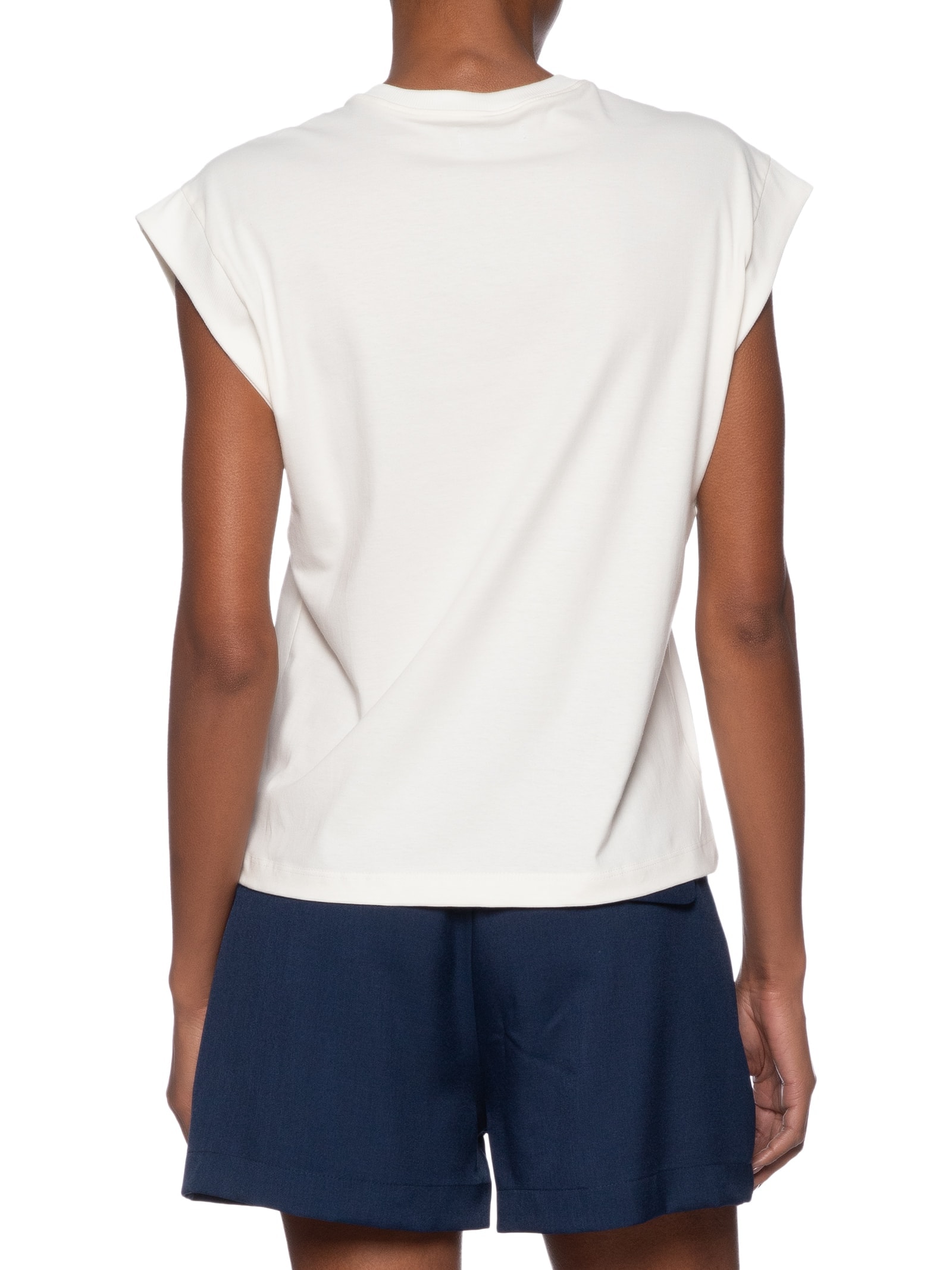 Camiseta Feminina Muscle Tee Off White Basiq