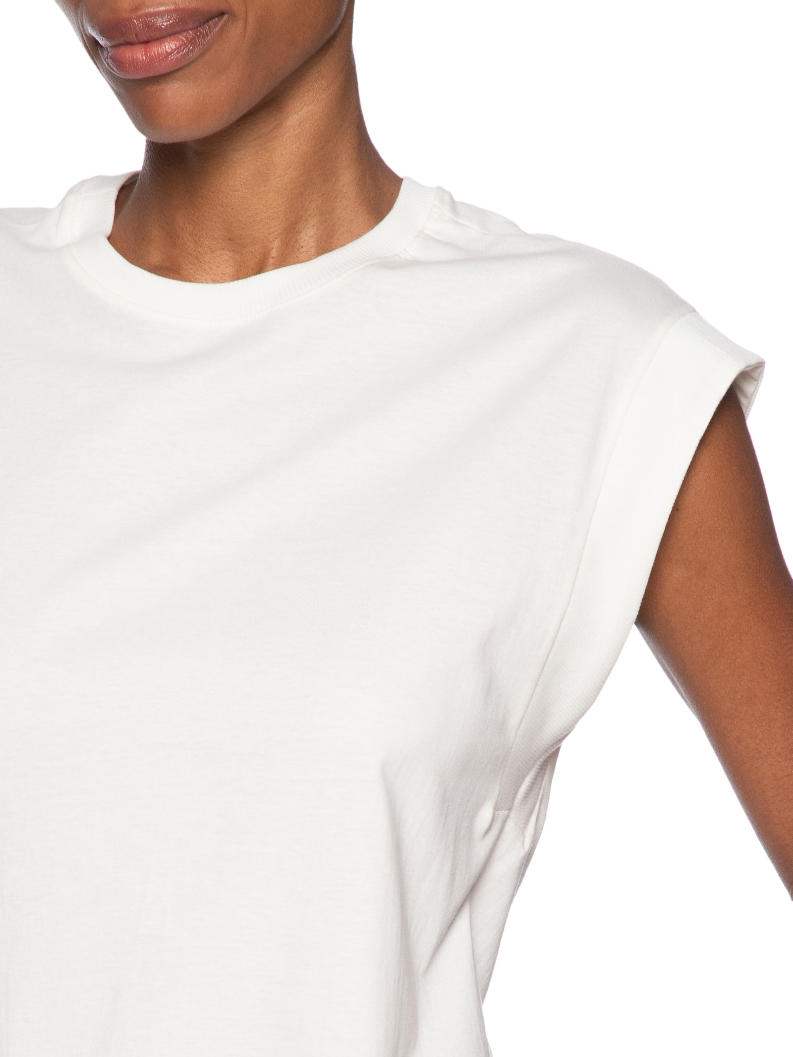 Camiseta Feminina Muscle Tee Off White Basiq