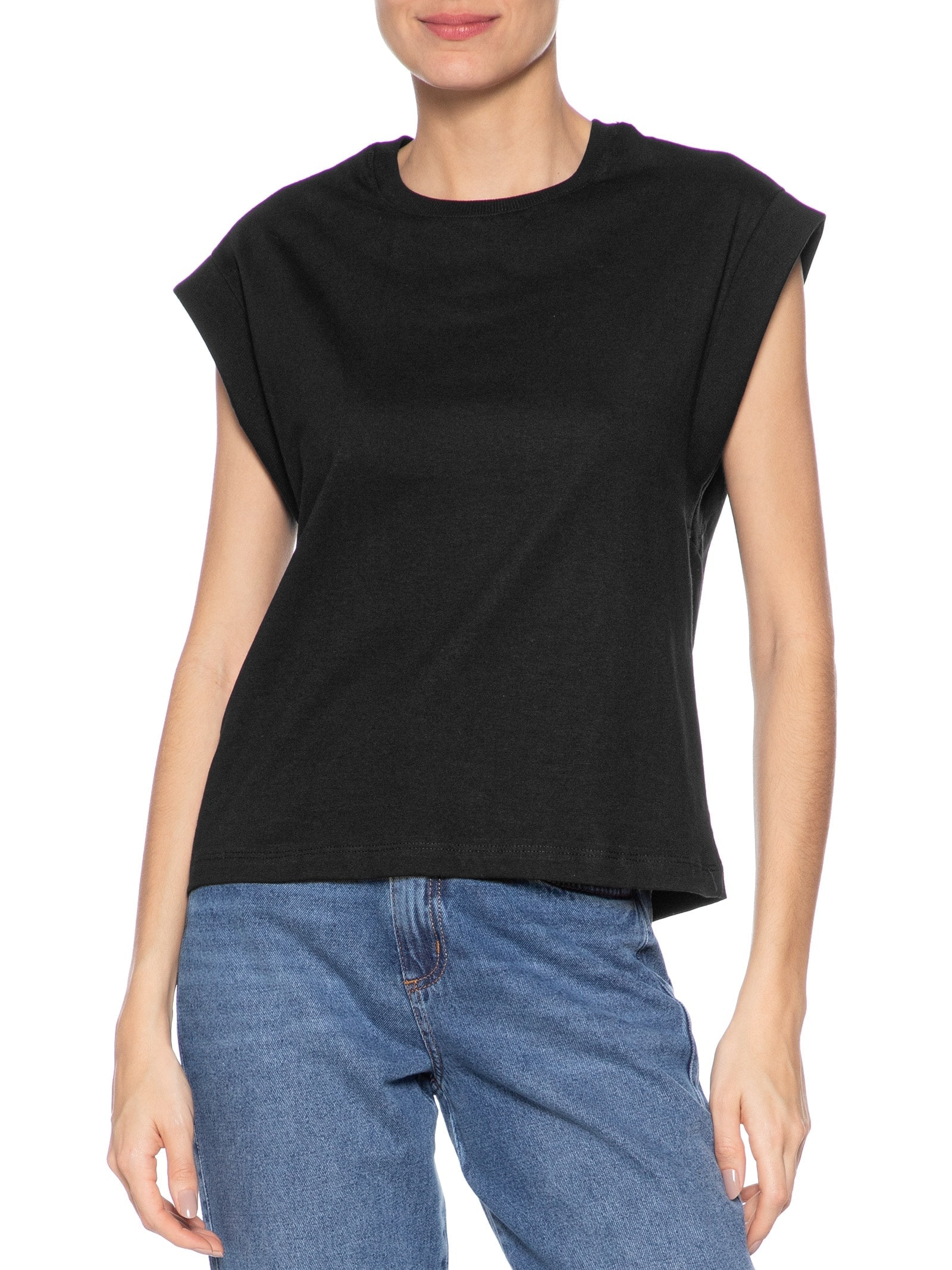 Camiseta Feminina Muscle Tee Preto Basiq