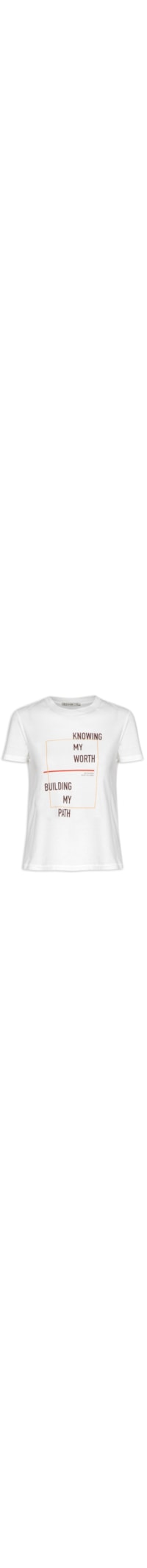 Camiseta Feminina My Worth My Path - Off White
