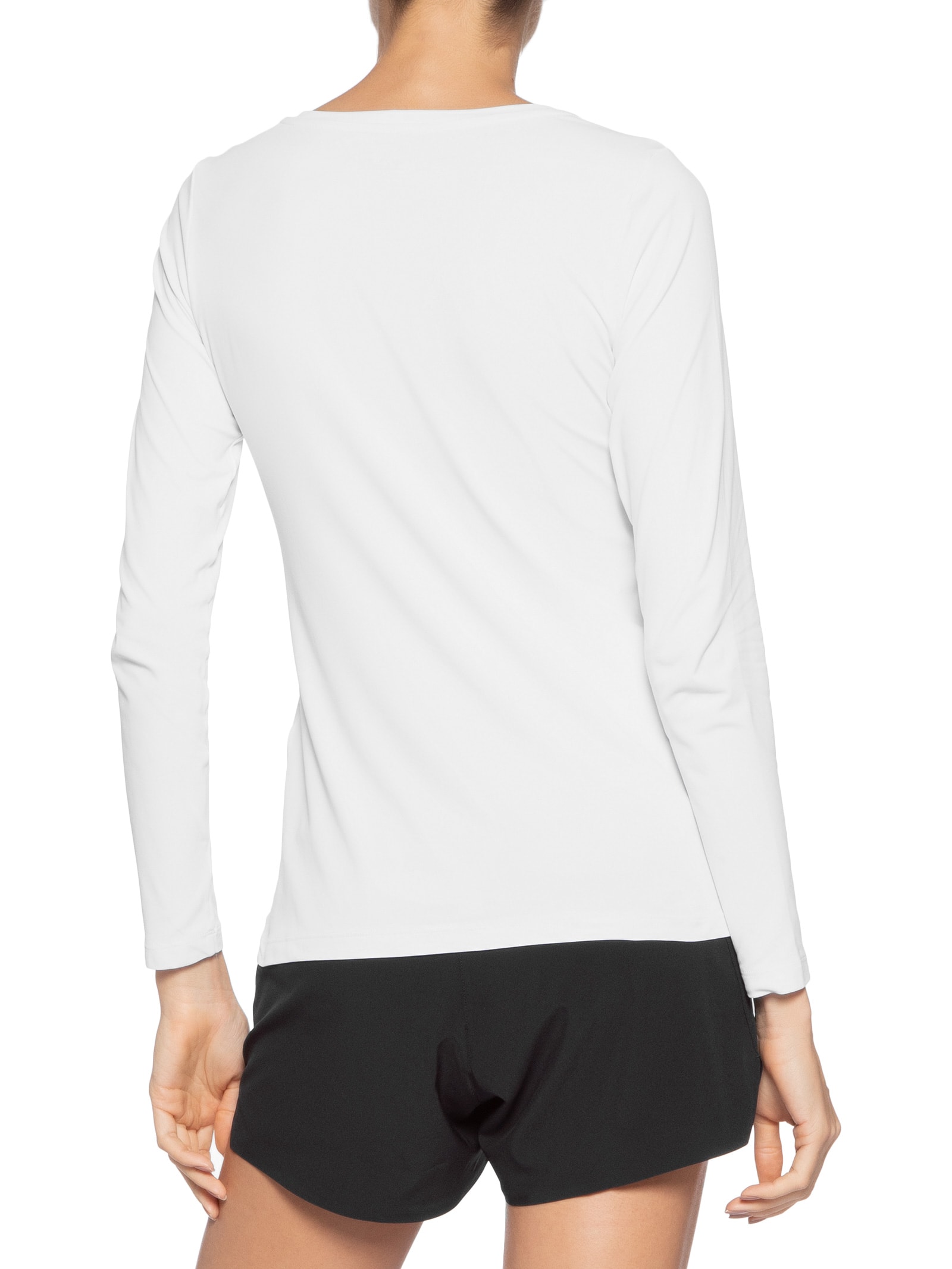 Camiseta Feminina Neblina Manga Longa Branco Columbia