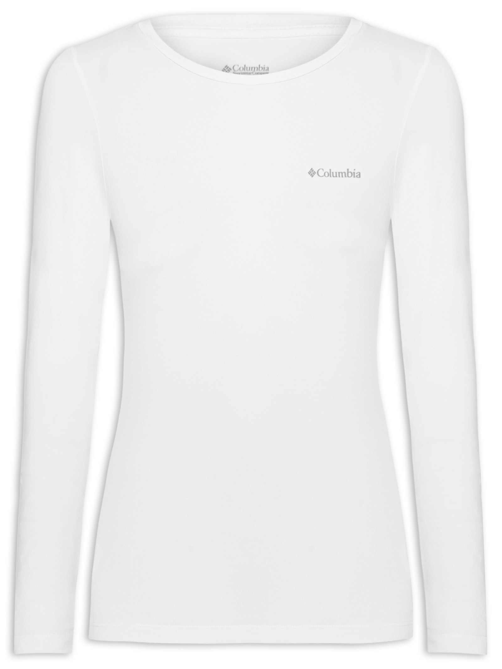 Camiseta Feminina Neblina Manga Longa Branco Columbia