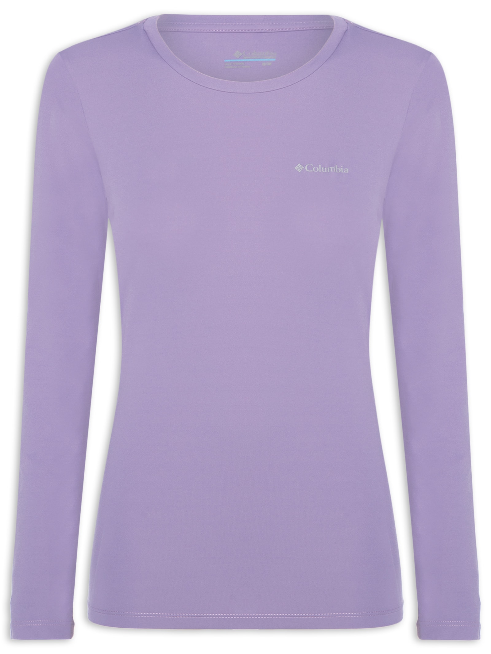 Camiseta Feminina Neblina Manga Longa Roxo Columbia