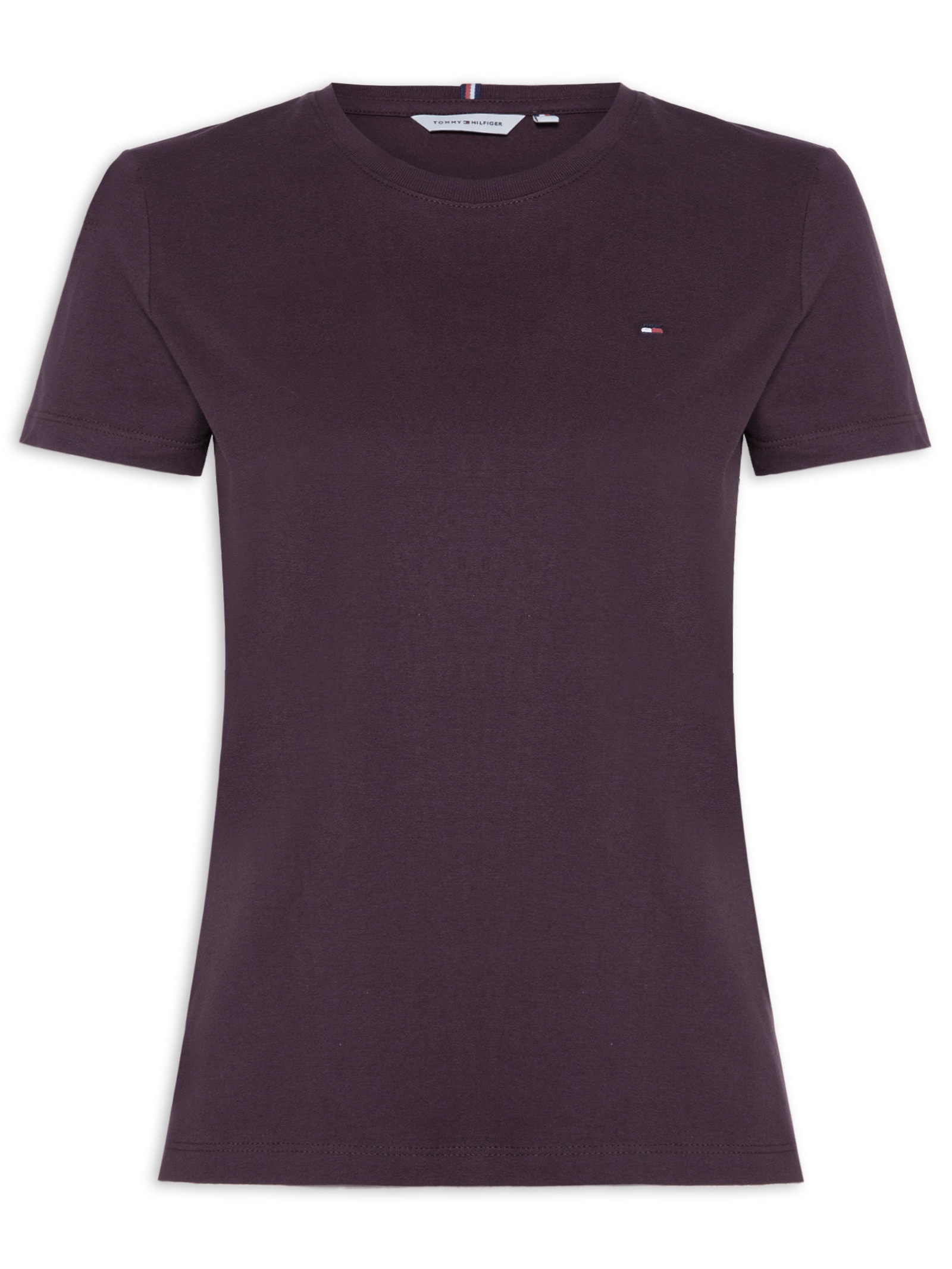 Camiseta Feminina New Crew Neck Vermelho Tommy Hilfiger