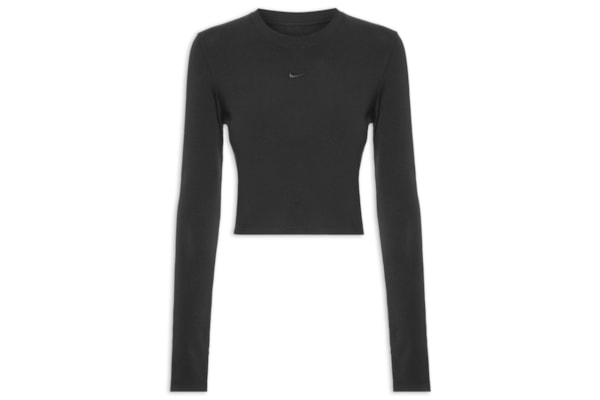 Camiseta Feminina  Nike Sportswear Cropped Chill Knit – Preto