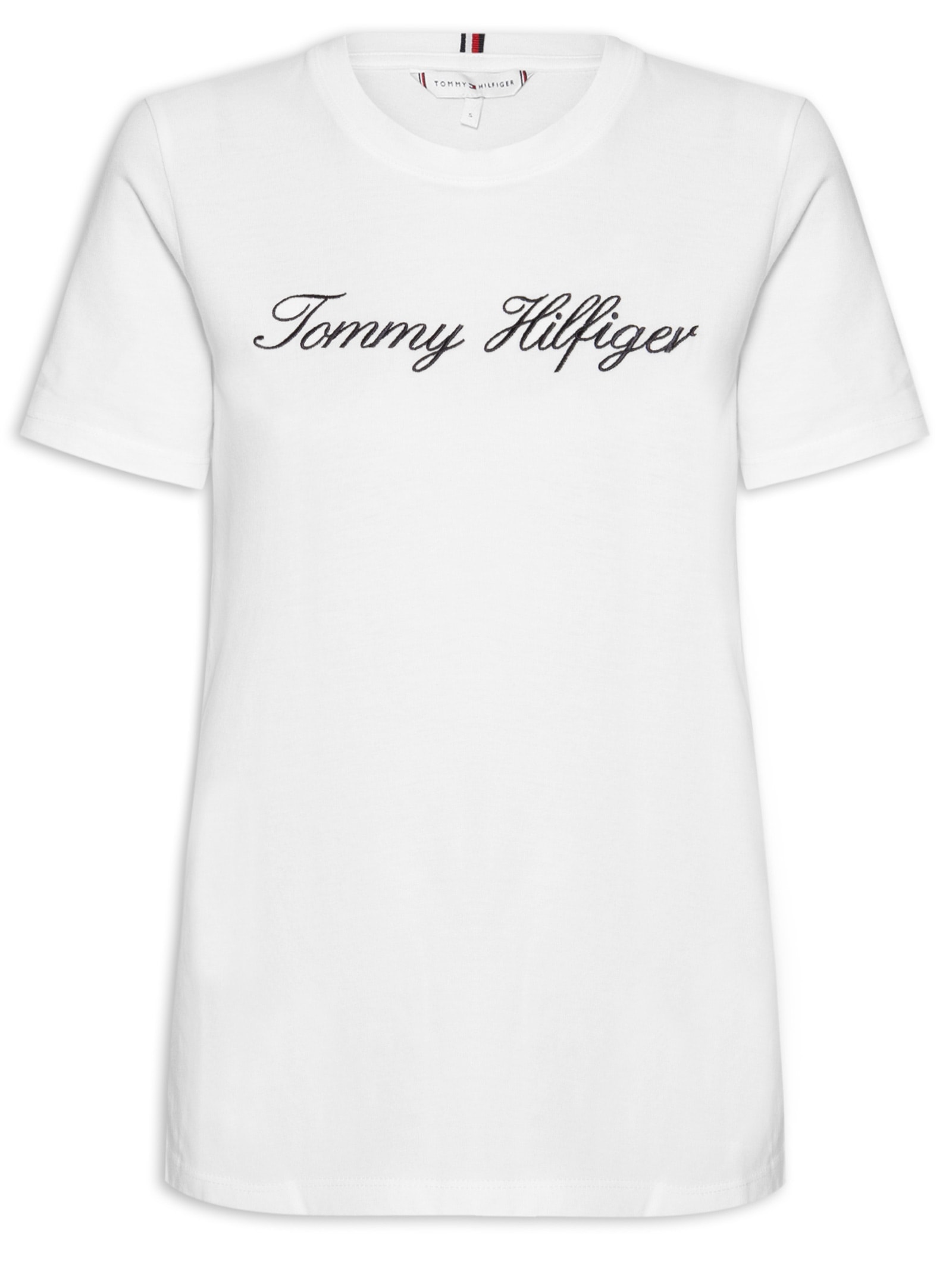 Camiseta Feminina Nos Script Regular Branco Tommy Hilfiger