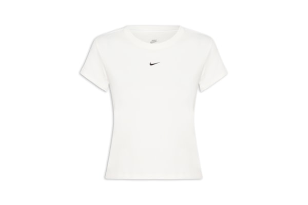 Camiseta Feminina Nsw Rib Tght SS Tee - Branco