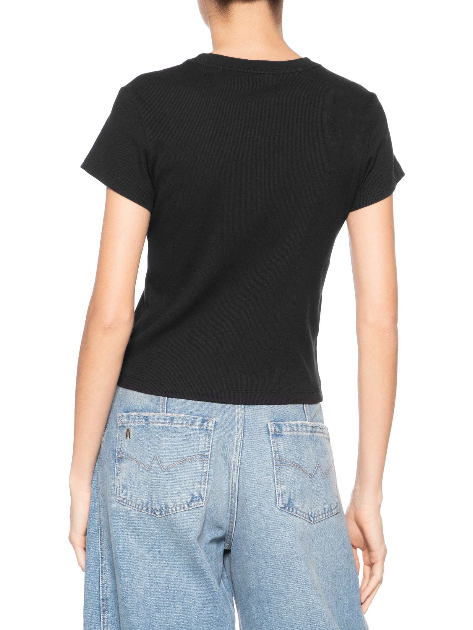 Camiseta Feminina Nsw Rib Tght SS Tee Preto Nike