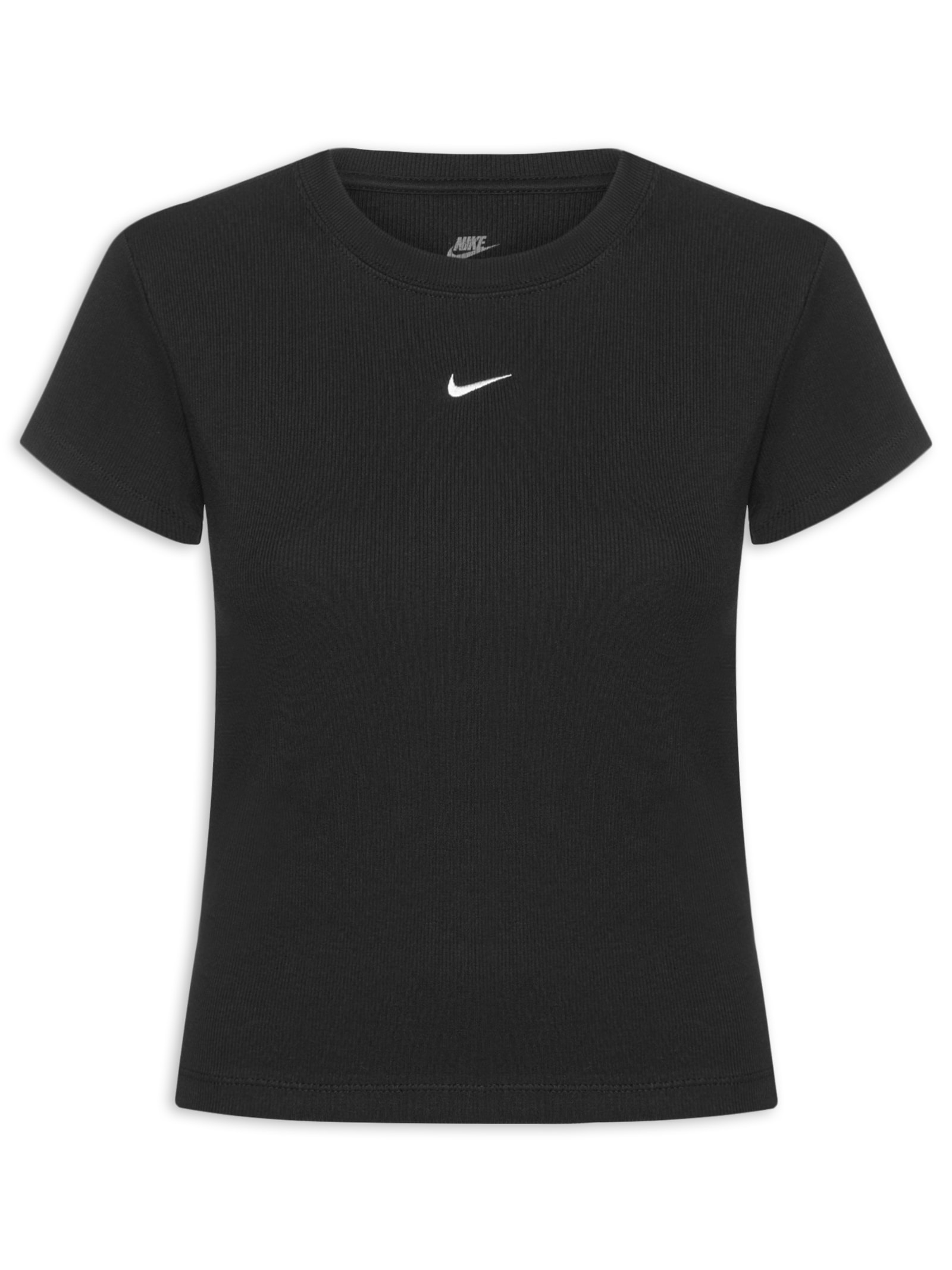 Camiseta Feminina Nsw Rib Tght SS Tee Preto Nike