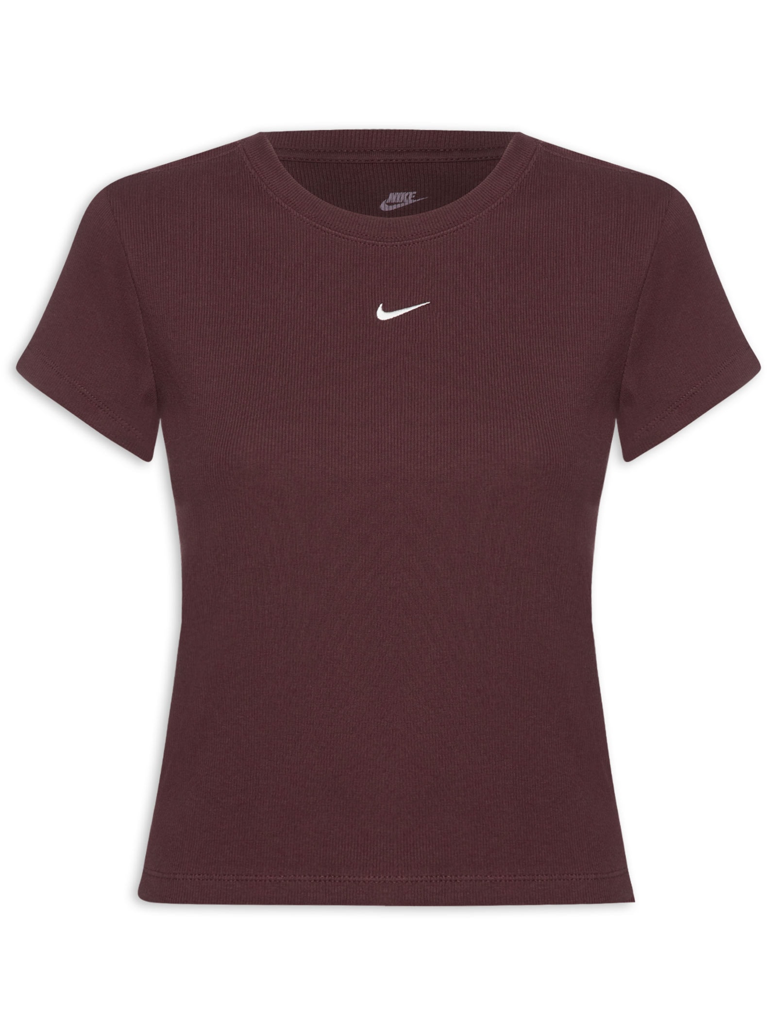 Camiseta Feminina Nsw Rib Tght SS Tee Vinho Nike