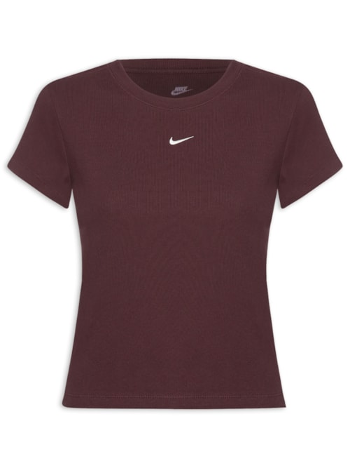 Camiseta Feminina Nsw Rib Tght SS Tee – Vinho