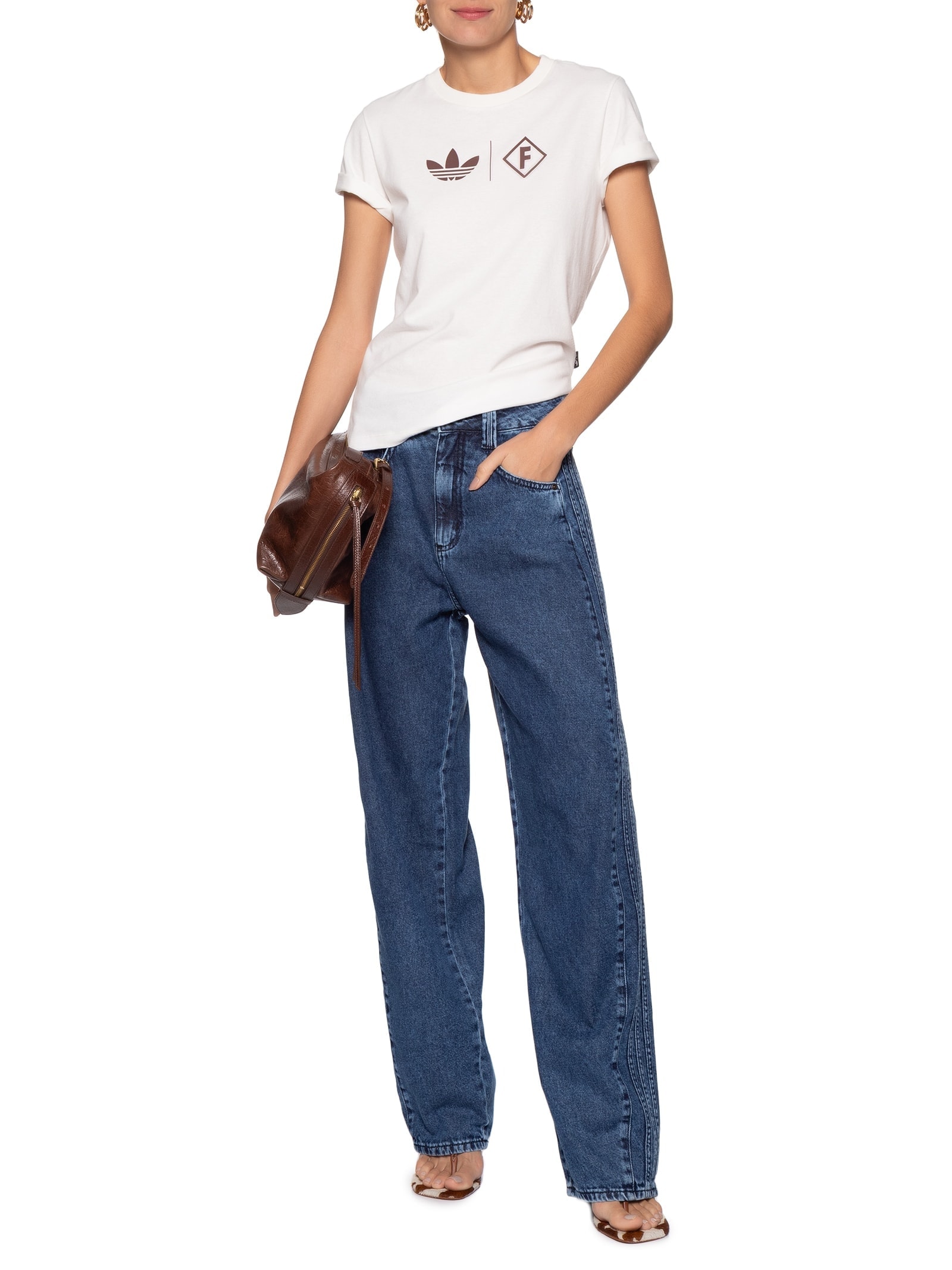 Camiseta Feminina Off White Forum + Adidas