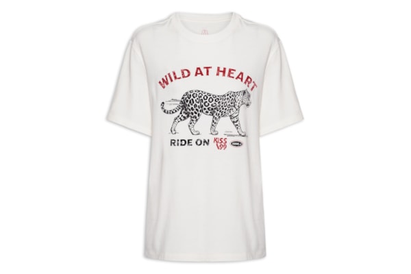 Camiseta Feminina Onça - Branco