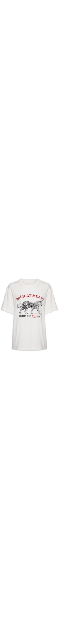 Camiseta Feminina Onça - Branco