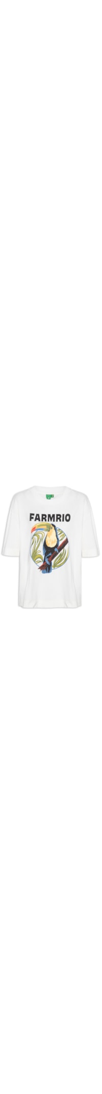Camiseta Feminina Over Rio Tucano - Off White