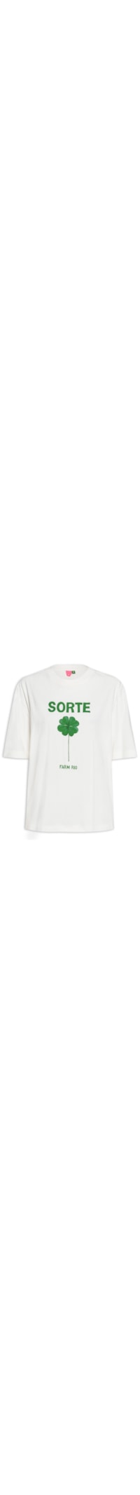 Camiseta Feminina Over Sorte - Branco