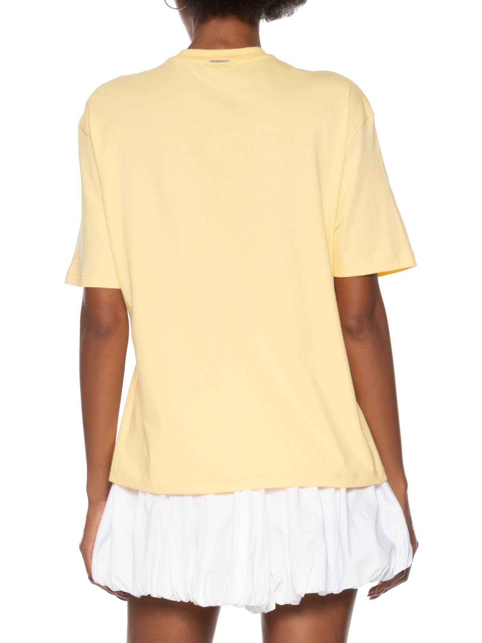Camiseta Feminina Oversized Alongada Amarelo  My Favorite