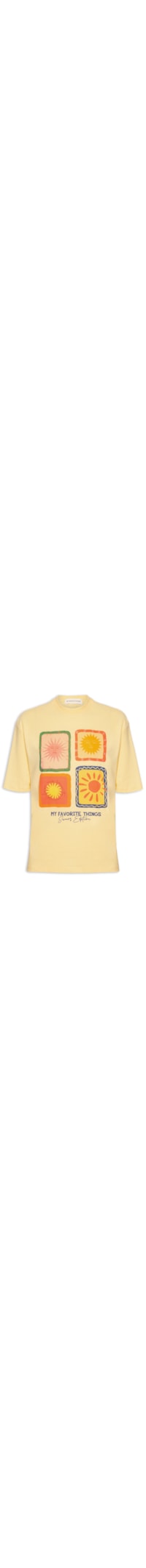 Camiseta Feminina Oversized Alongada - Amarelo