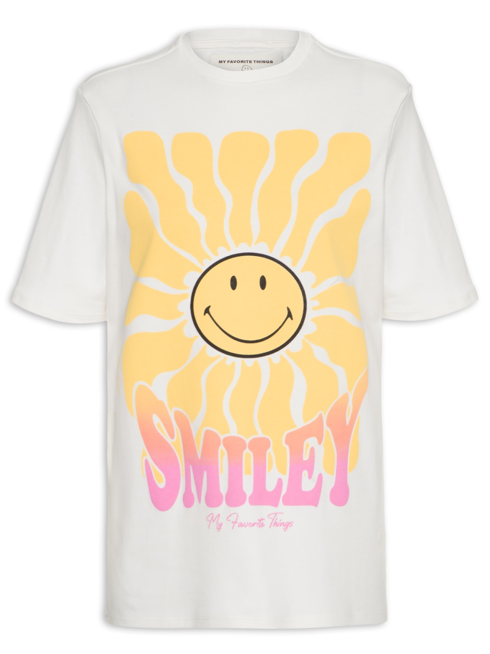 Camiseta Feminina Oversized Alongada Branco My Favorite