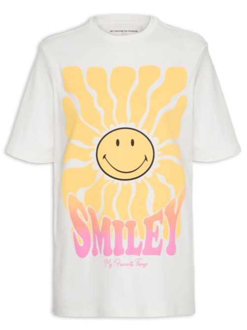 Camiseta Feminina Oversized Alongada – Branco