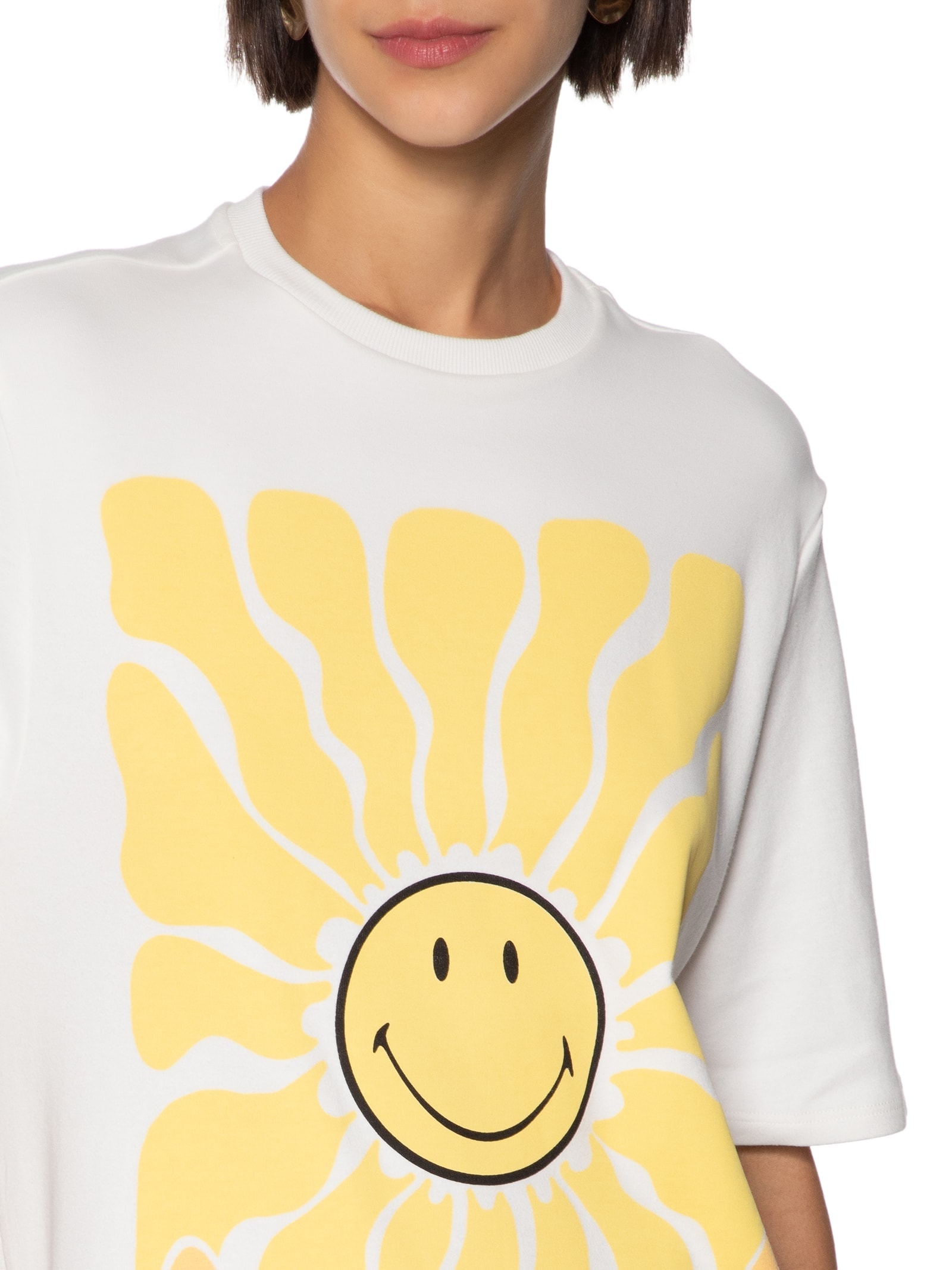 Camiseta Feminina Oversized Alongada Branco My Favorite