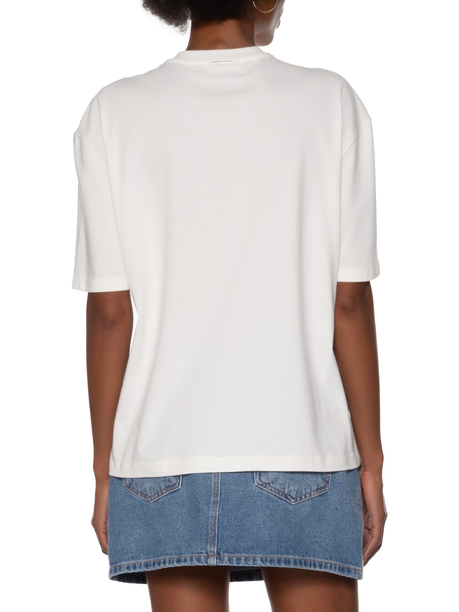 Camiseta Feminina Oversized Alongada Branco My Favorite