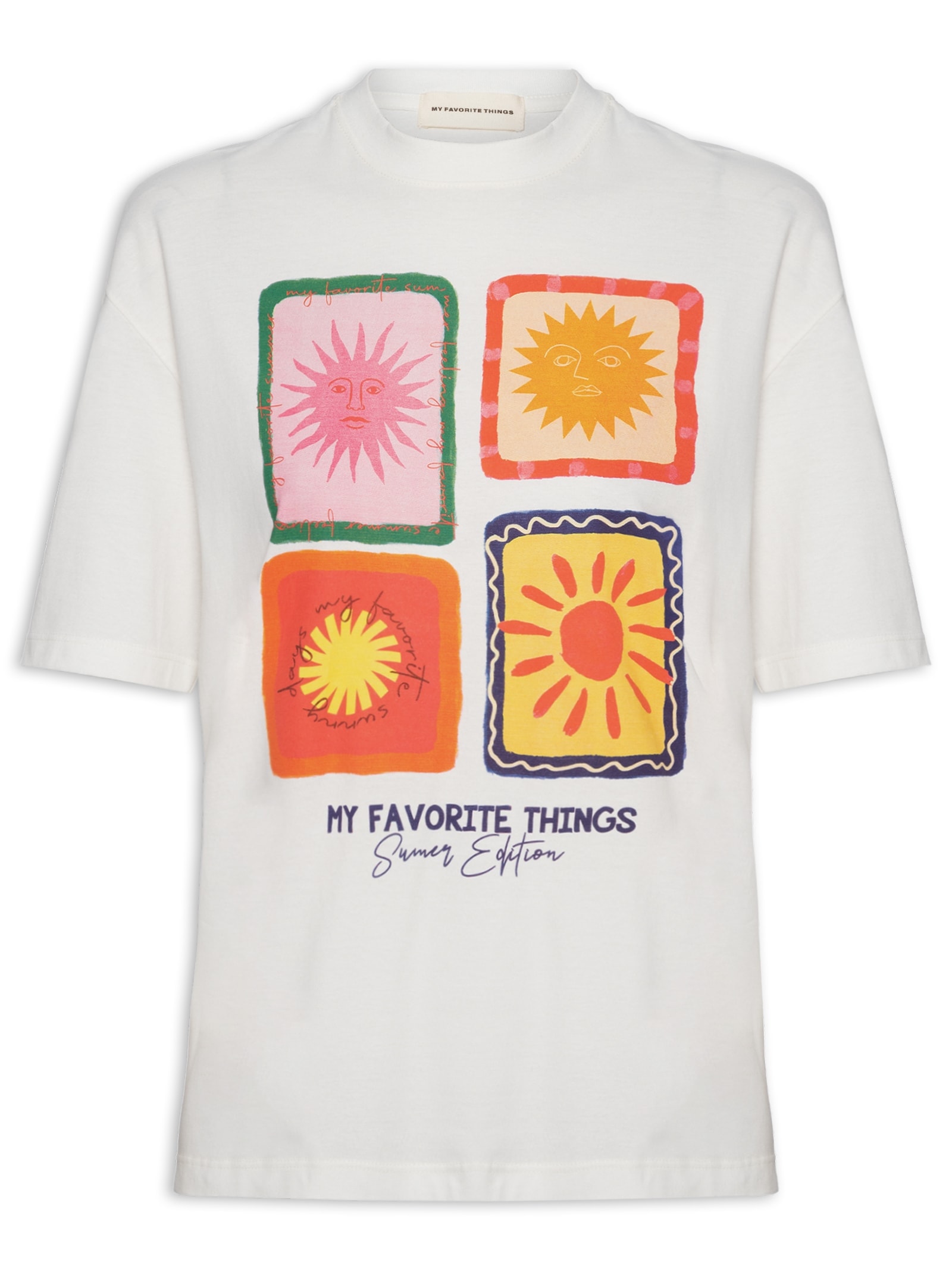 Camiseta Feminina Oversized Alongada Branco My Favorite