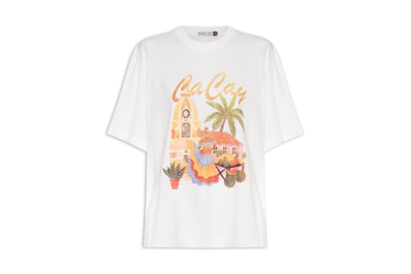 Camiseta Feminina Oversized Cartagena - Branco