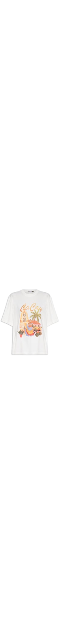 Camiseta Feminina Oversized Cartagena - Branco