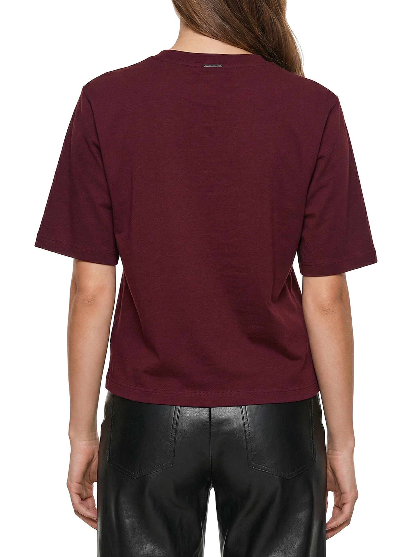Camiseta Feminina Oversized Com Bordado Vermelho My Favorite