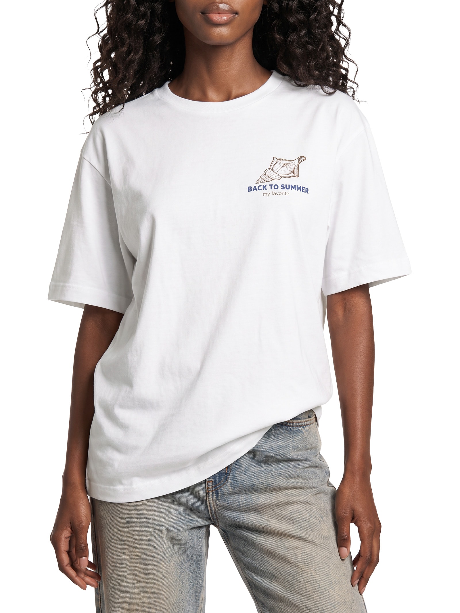Camiseta Feminina Oversized Com Estampa Off White My Favorite