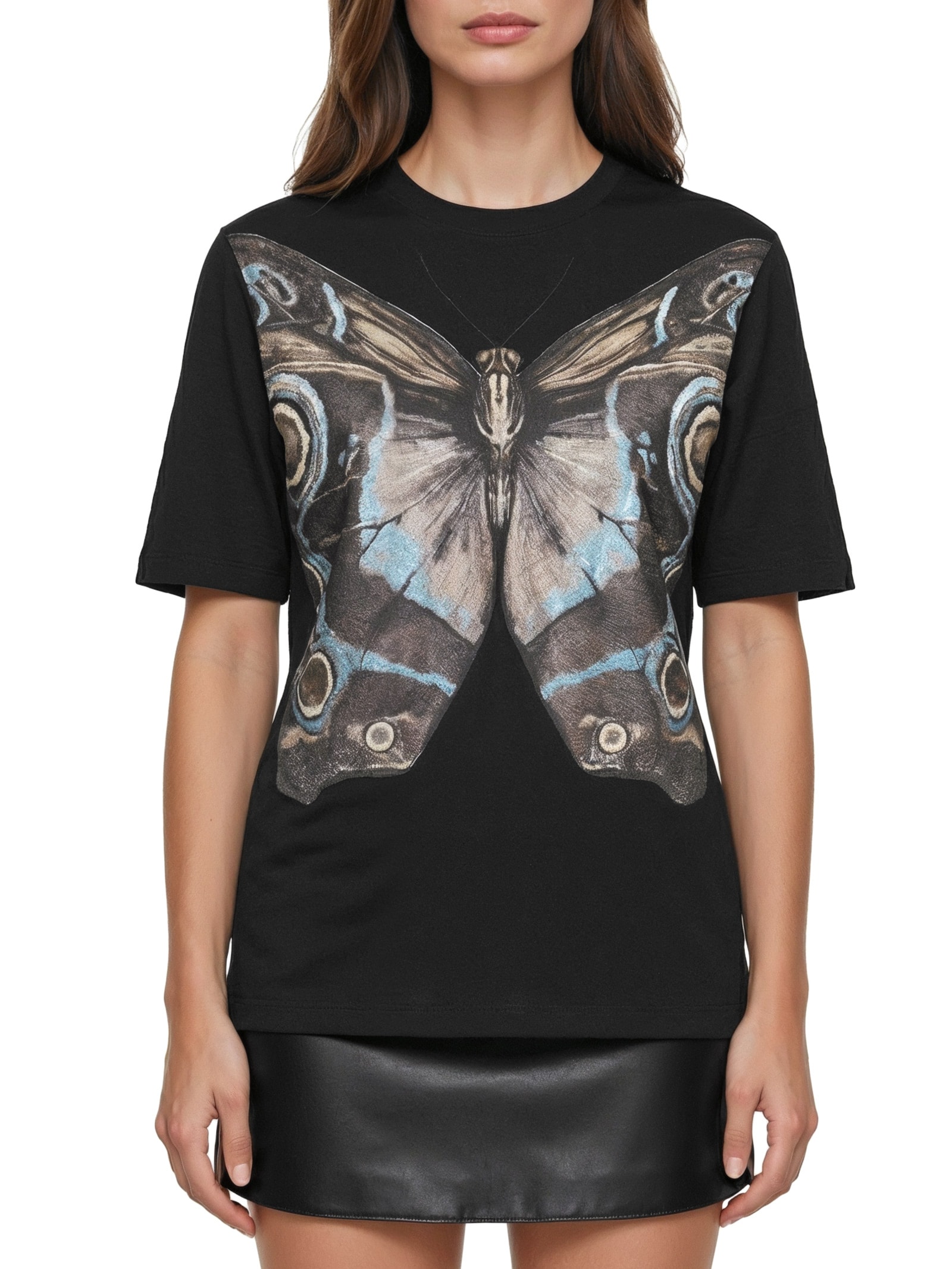 Camiseta Feminina Oversized Com Estampa Preto My Favorite