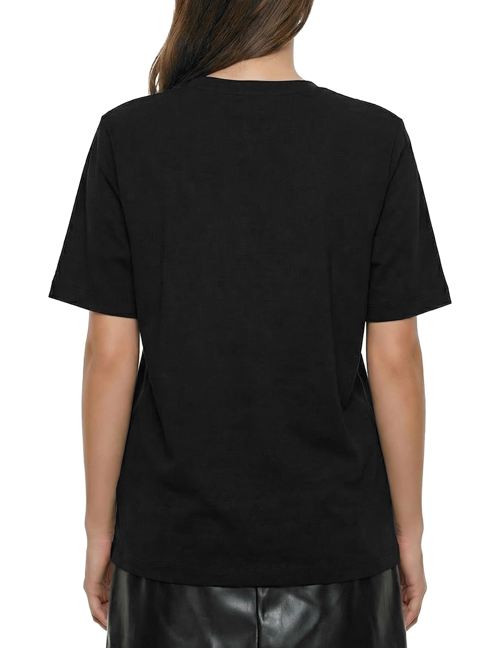 Camiseta Feminina Oversized Com Estampa Preto My Favorite
