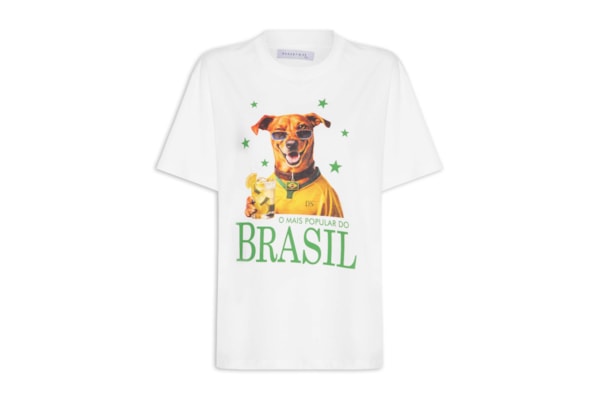 Camiseta Feminina Oversized Copa - Branco