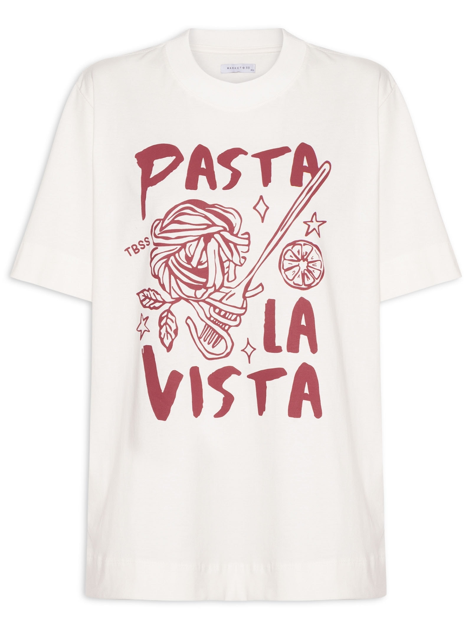 Camiseta Feminina Oversized Estampada Off White Market 33