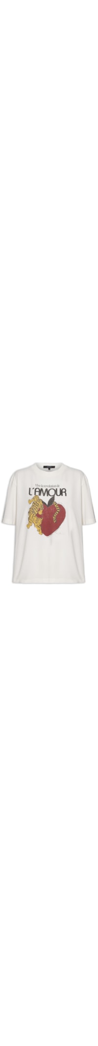 Camiseta Feminina Oversized Lamour Tigre - Branco