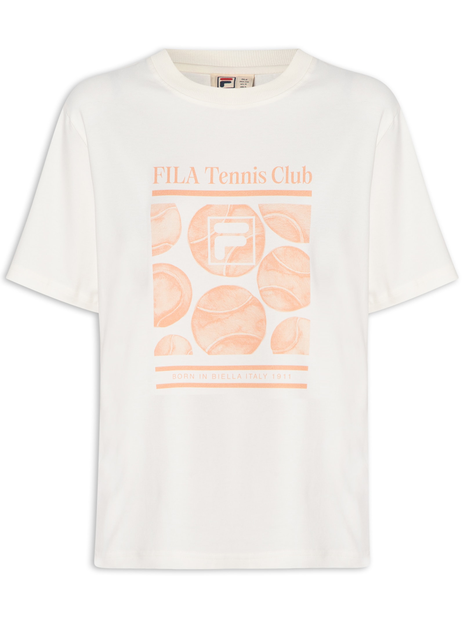 Camiseta Feminina Oversized Letter Branco Fila