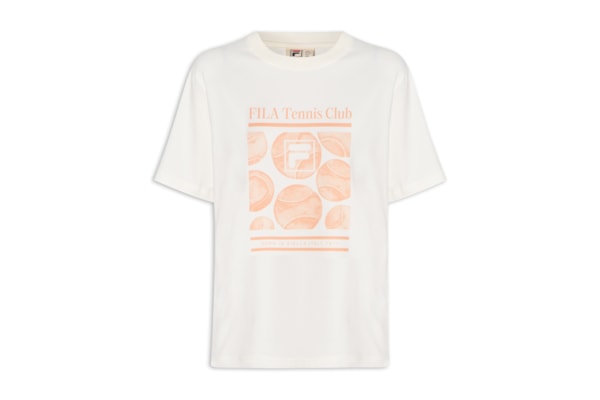 Camiseta Feminina Oversized Letter - Branco