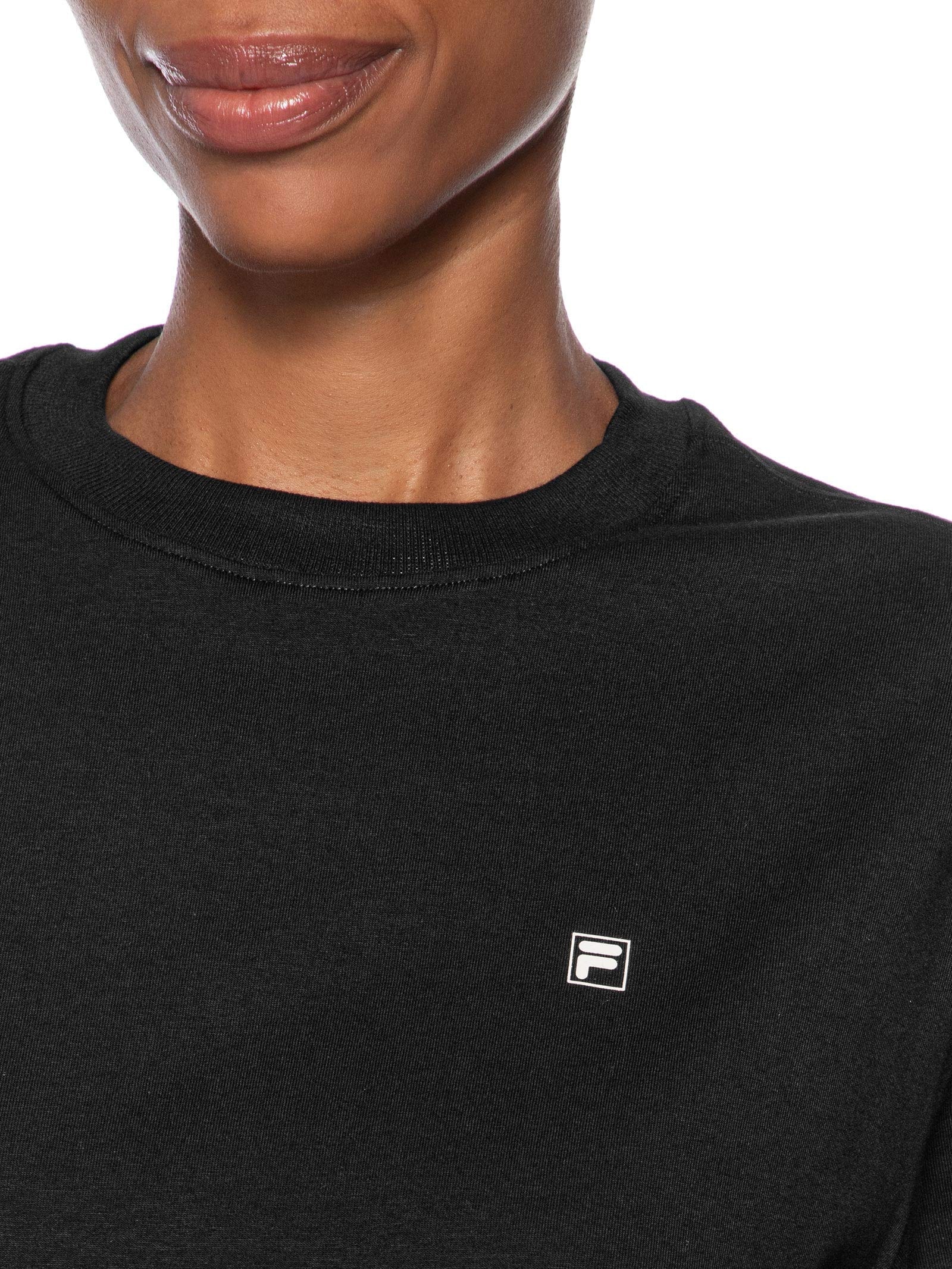 Camiseta Feminina Oversized Letter Graphic Preto Fila