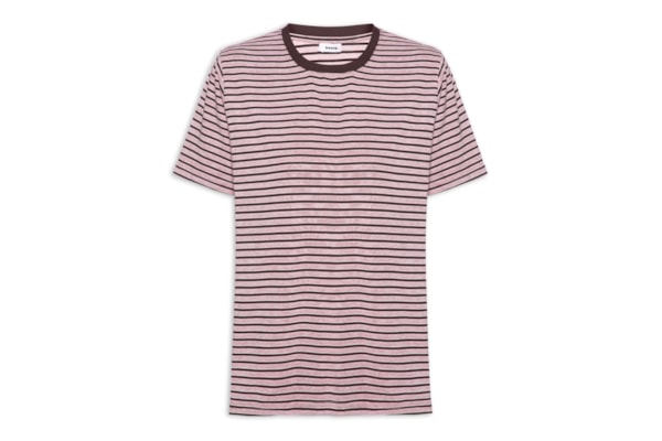 Camiseta Feminina Oversized Listrada - Rosa