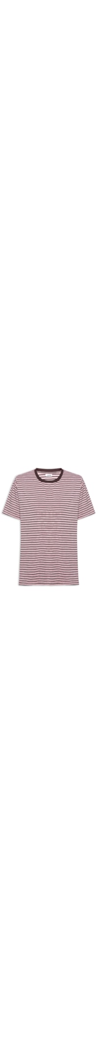 Camiseta Feminina Oversized Listrada - Rosa
