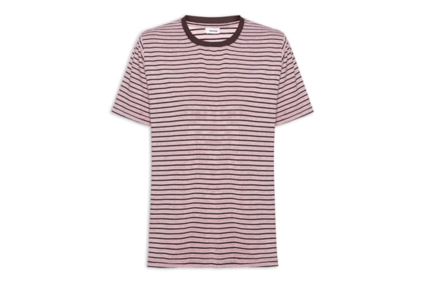 Camiseta Feminina Oversized Listrada - Rosa