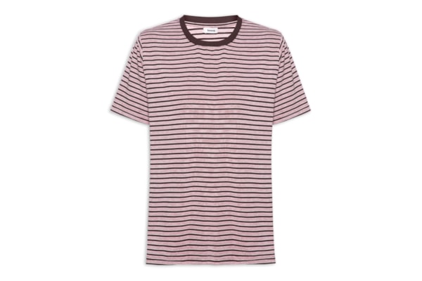 Camiseta Feminina Oversized Listrada - Rosa