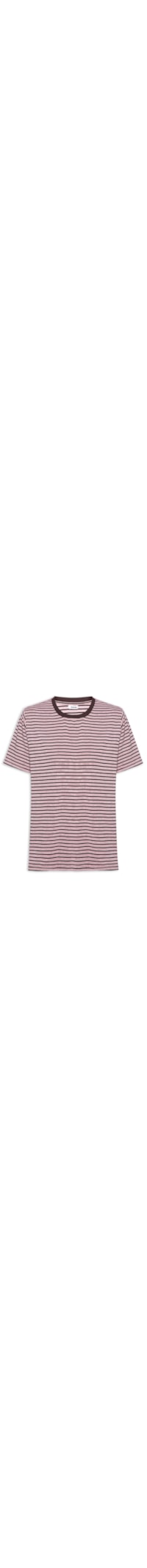 Camiseta Feminina Oversized Listrada - Rosa