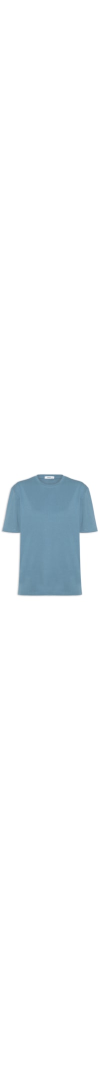 Camiseta Feminina Oversized Manga Curta - Azul