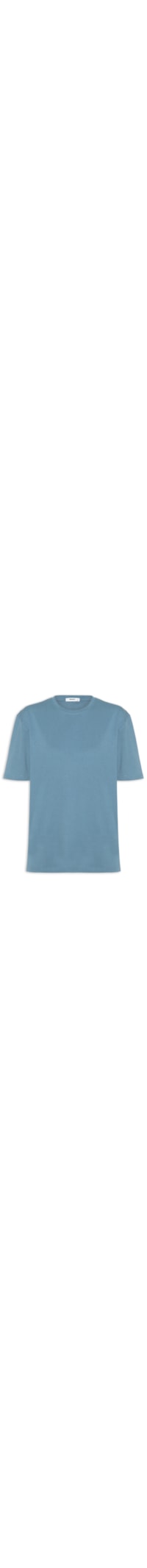 Camiseta Feminina Oversized Manga Curta - Azul
